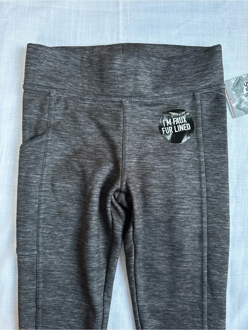 Girls Faux-Fur Lined Leggings